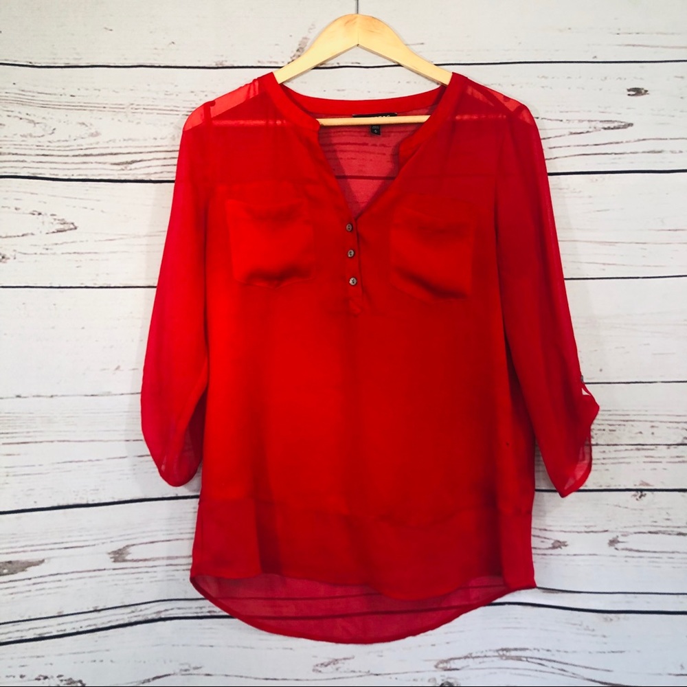 EXPRESS Red Blouse - Picture 4 of 6